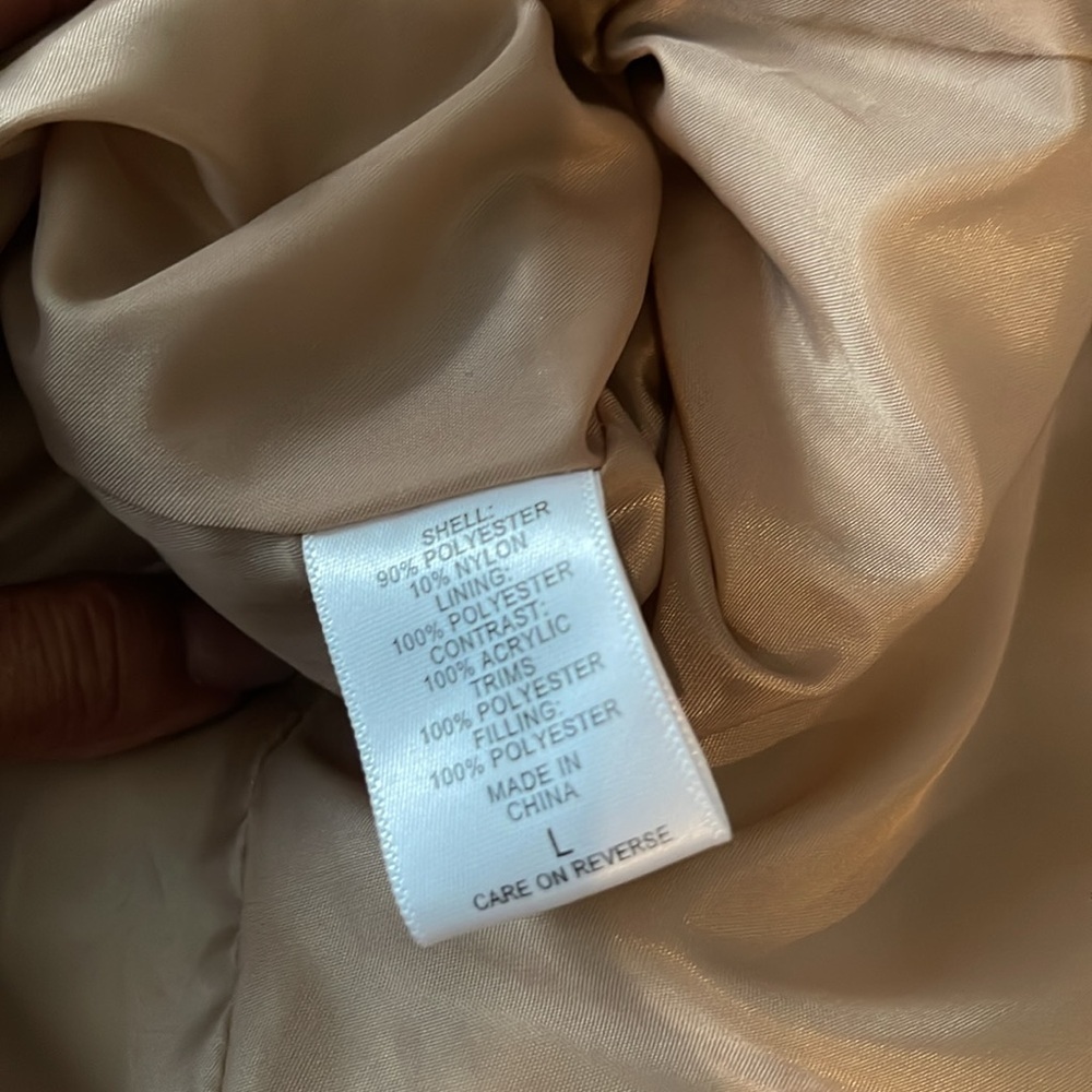 New York & Company Tanish Gold Puffer Jacket - Picture 5 of 5